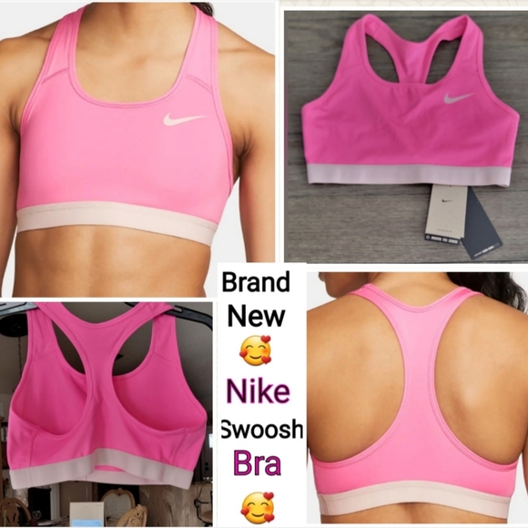 Nike Other - Nike Swoosh Women's Sports Bra, Pink, Size M